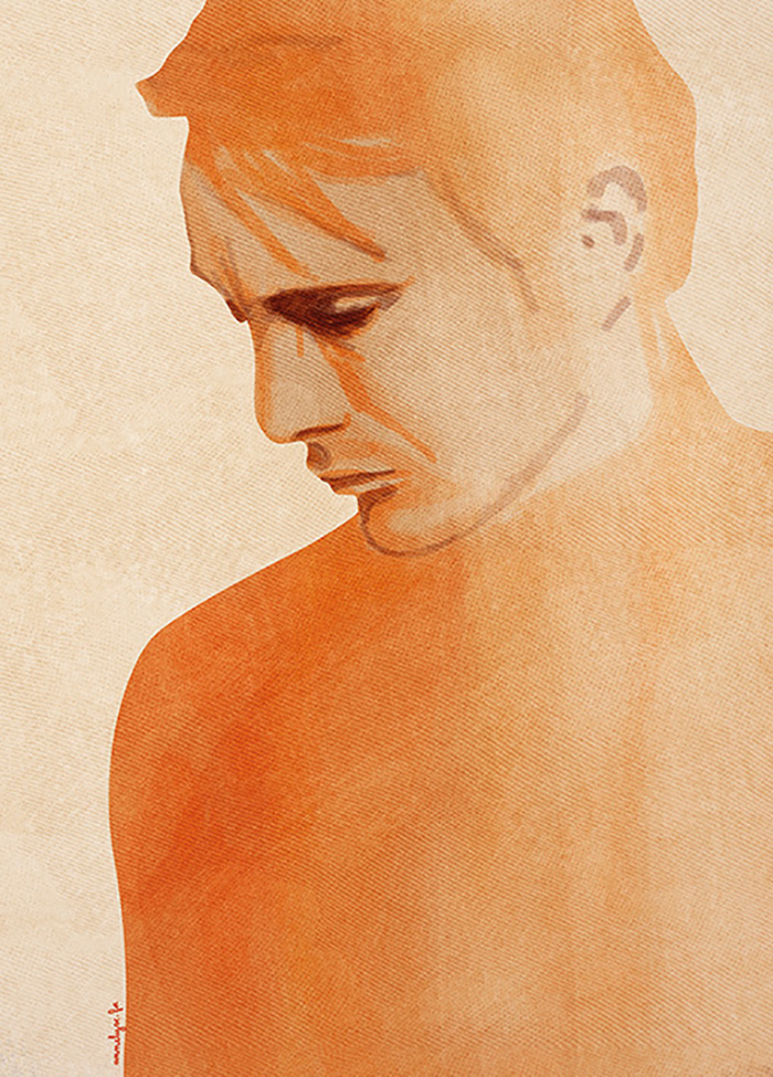 Illustration "homme triste" by Annelyse avec un y