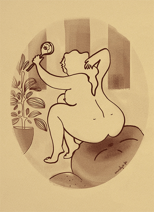 Illustration "Femme nue" by Annelyse avec un y