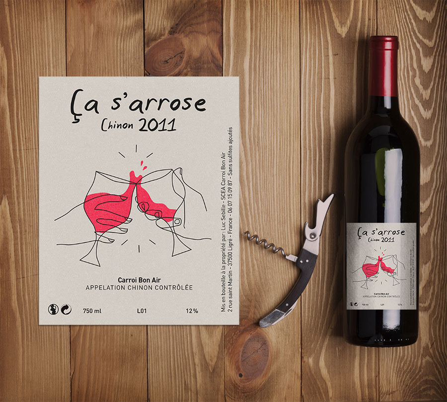 étiquettes de vin pour Luc Sébille