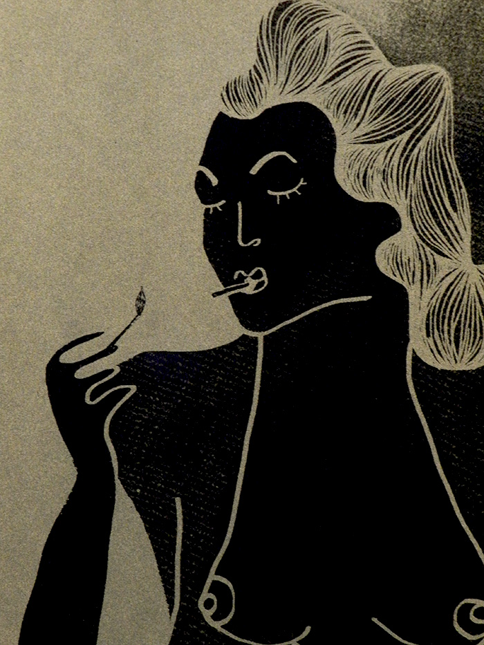 "femme fumant" sérigraphie numérotée en 5 exemplaires by annelyse.fr