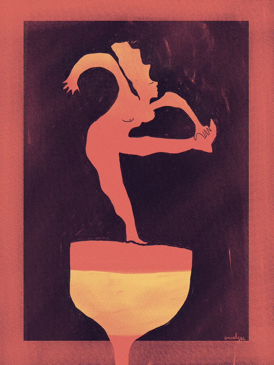 " danser sur le rebord " illustration by annelyse.fr